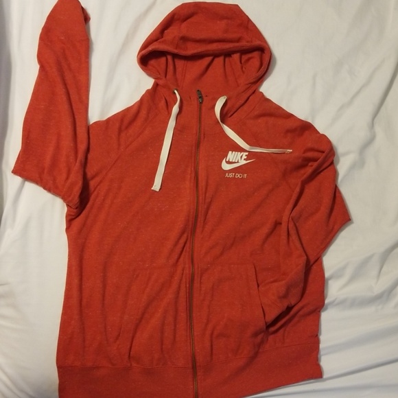 red jacket with white strings